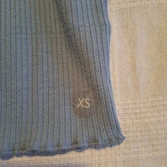 Pacsun Me to We women's size XS ribbed stripe long sleeve top, blue & white New - Picture 5 of 6